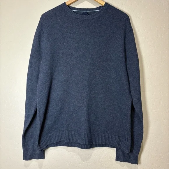Mens Gap Sweater sz Large Dark Blue Cotton Wool blend RN54023 - Picture 1 of 7